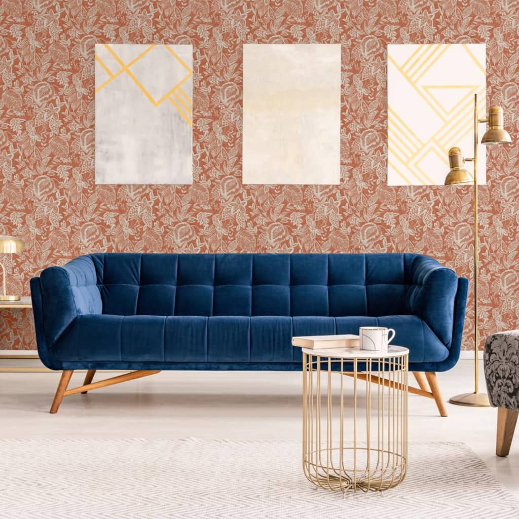 Tapete Mae Orange und Beige