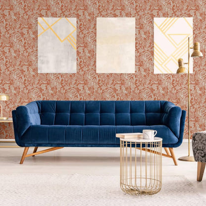 Tapete Mae Orange und Beige