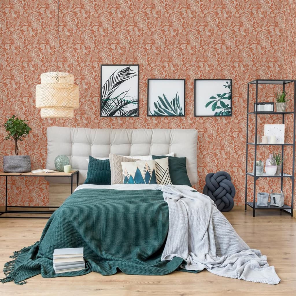 Tapete Mae Orange und Beige