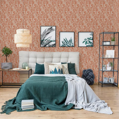 Tapete Mae Orange und Beige