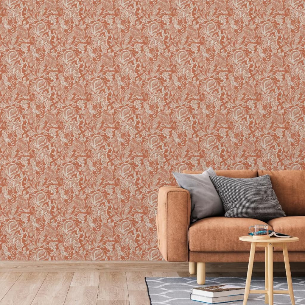 Tapete Mae Orange und Beige