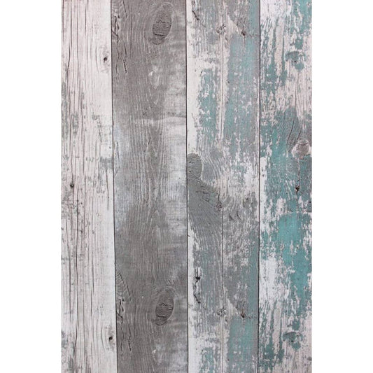 Tapete Topchic Wooden Planks Dunkelgrau und Blau