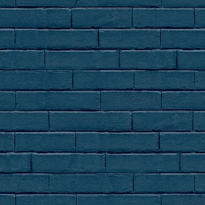 Good Vibes Tapete Brick Wall Blau