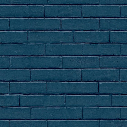 Good Vibes Tapete Brick Wall Blau