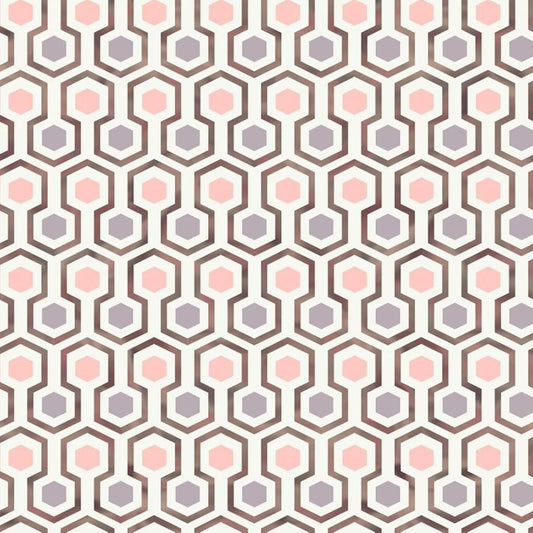 Good Vibes Tapete Hexagon Pattern Rosa und Lila