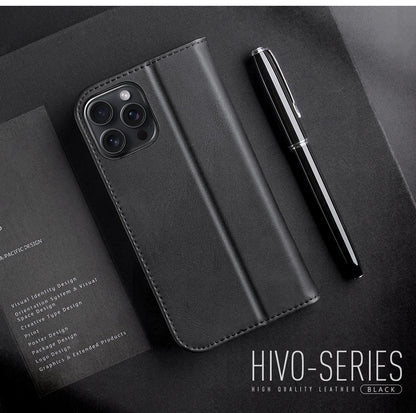 iPhone 16 Pro Magnetische Flip Lederhülle