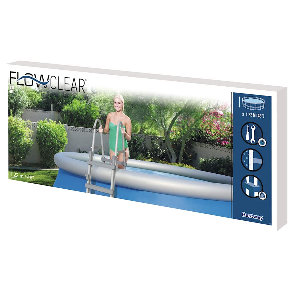 Flowclear 4-stufige Sicherheitsleiter 122 cm