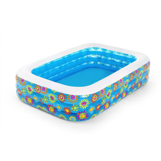 Planschbecken Aufblasbar Blau 229x152x56 cm