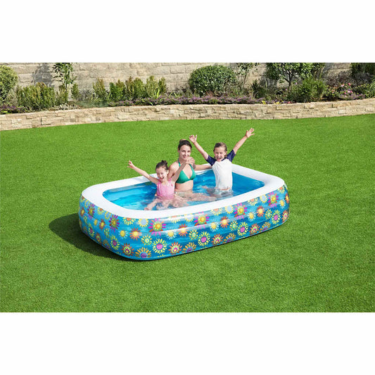 Planschbecken Aufblasbar Blau 229x152x56 cm
