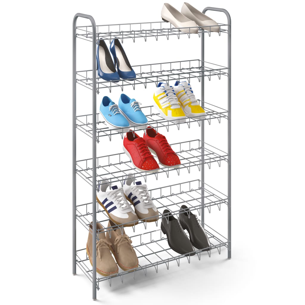 Schuhregal mit 6 Ebenen Shoe 6 Silbergrau