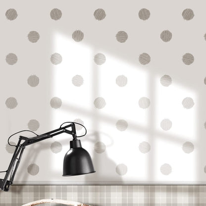 Tapete Urban Friends & Coffee Dots Weiß und Grau