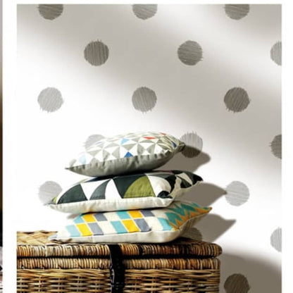 Tapete Urban Friends & Coffee Dots Weiß und Grau
