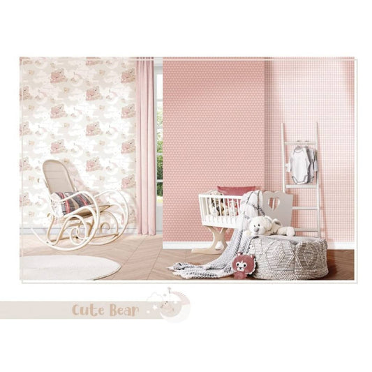 Tapete Mondo baby Hug Bears Rosa und Beige