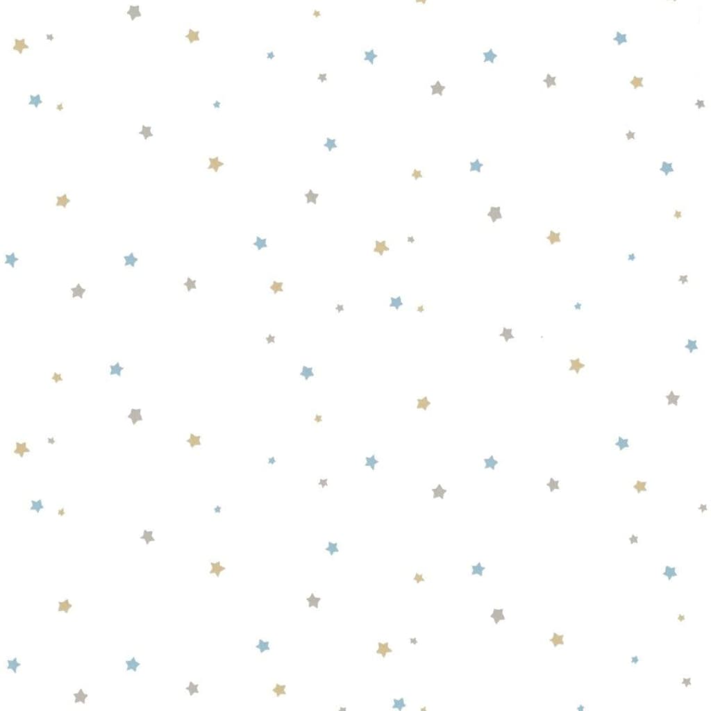 Tapete Mondo baby Little Stars Blau und Weiß