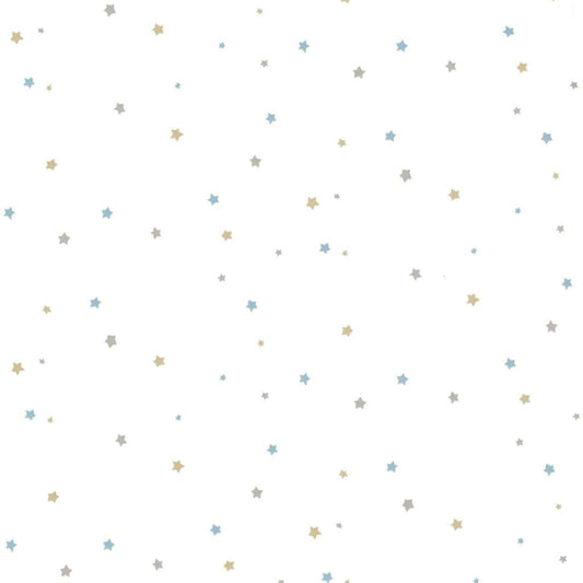 Tapete Mondo baby Little Stars Blau und Weiß