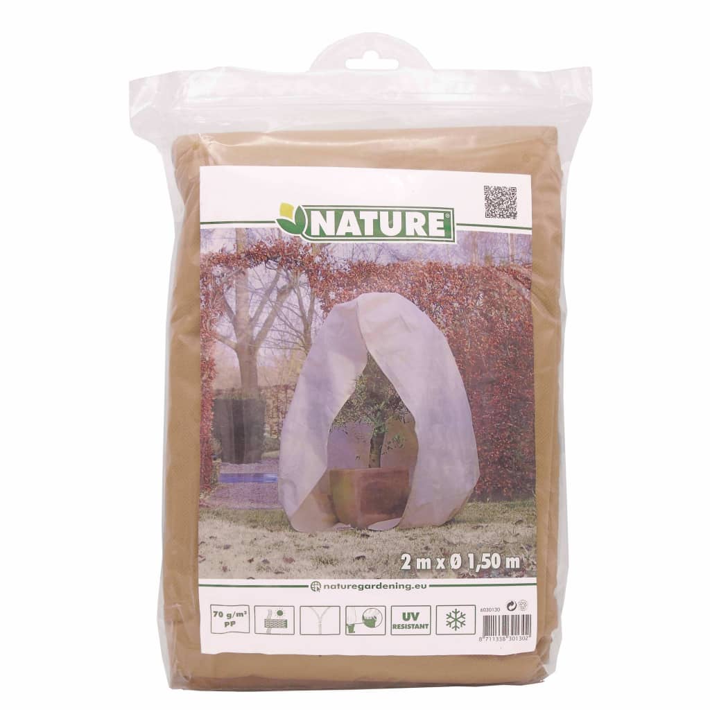 Wintervlies mit Reißverschluss 70 g/m² Beige 2×1,5×1,5 m