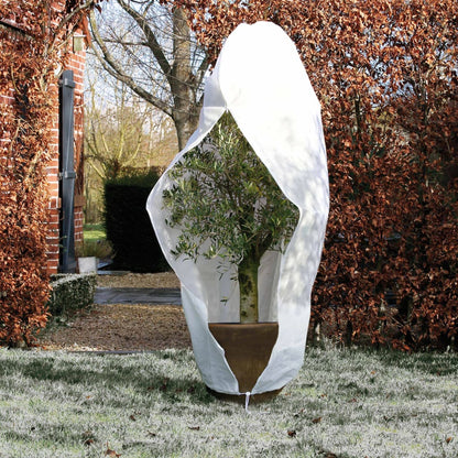 Wintervlies mit Reißverschluss 70 g/m² Weiß 2,5×2×2 m