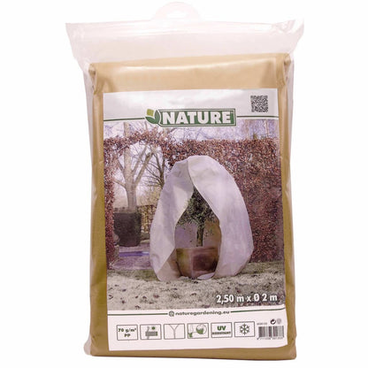 Wintervlies mit Reißverschluss 70 g/m² Beige 2×2,5 m