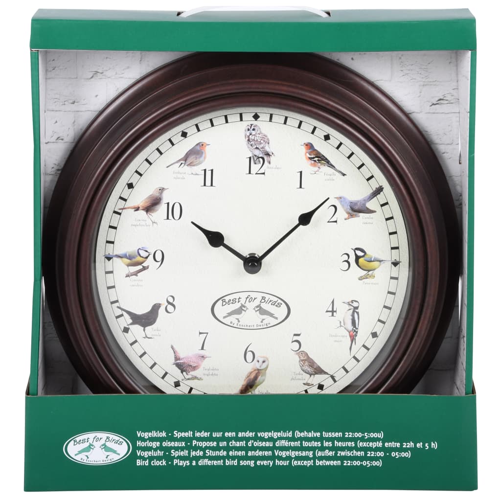 Uhr mit Vogelgezwitscher
