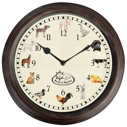 Uhr mit Bauernhoftiergeräuschen