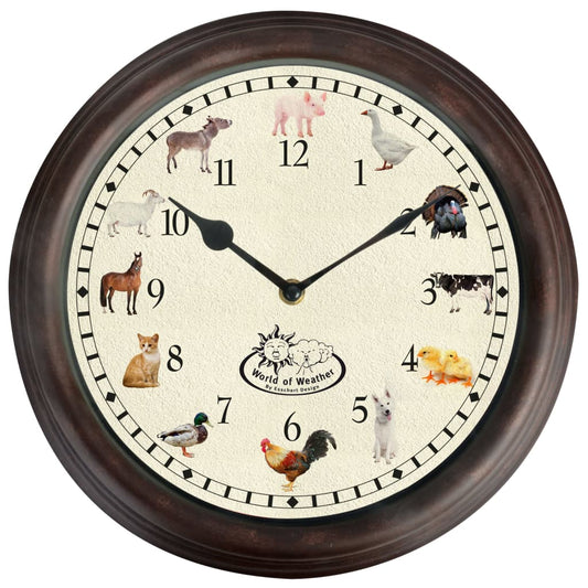 Uhr mit Bauernhoftiergeräuschen