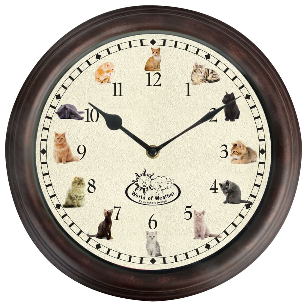 Uhr mit Katzengeräuschen
