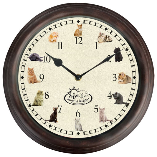 Uhr mit Katzengeräuschen