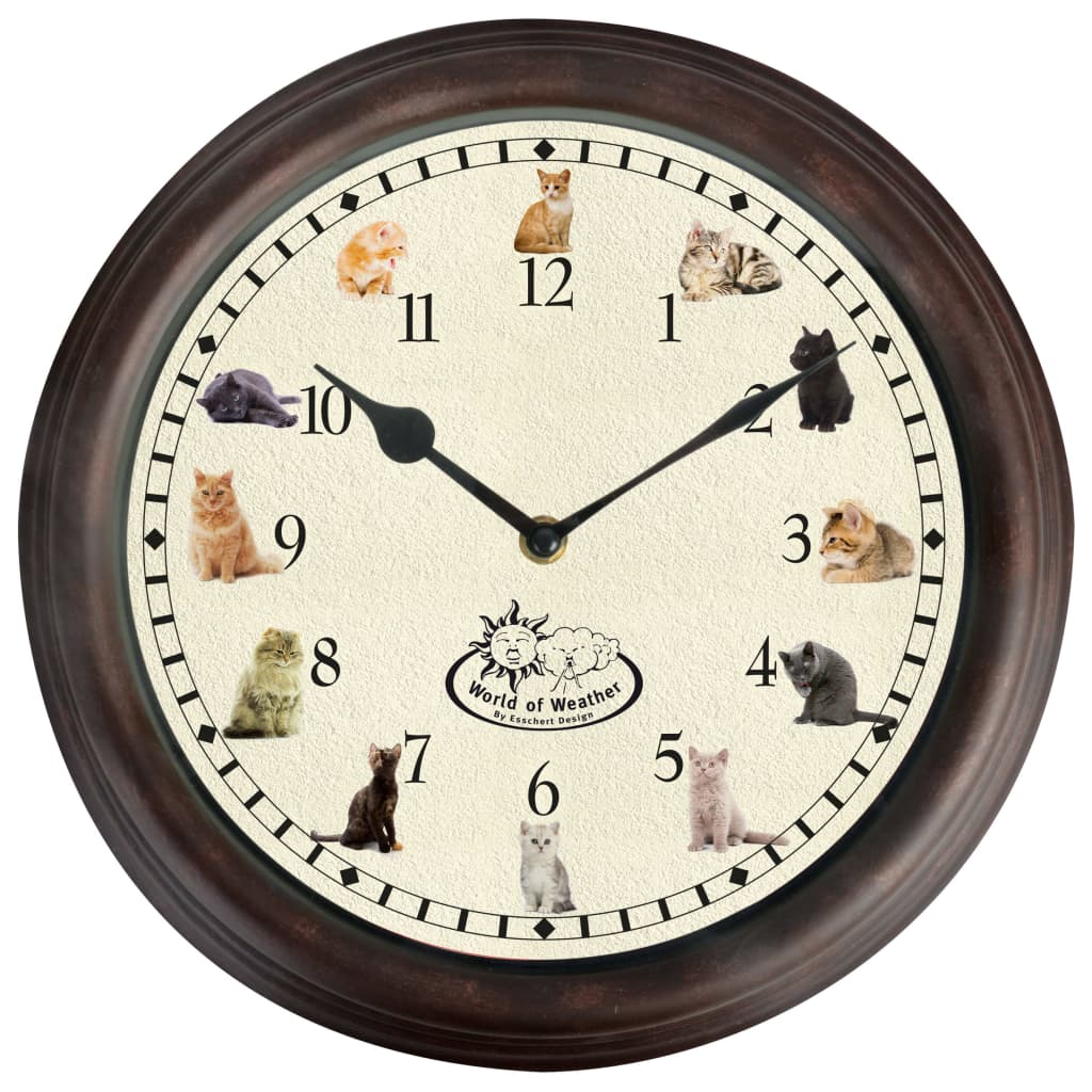 Uhr mit Katzengeräuschen
