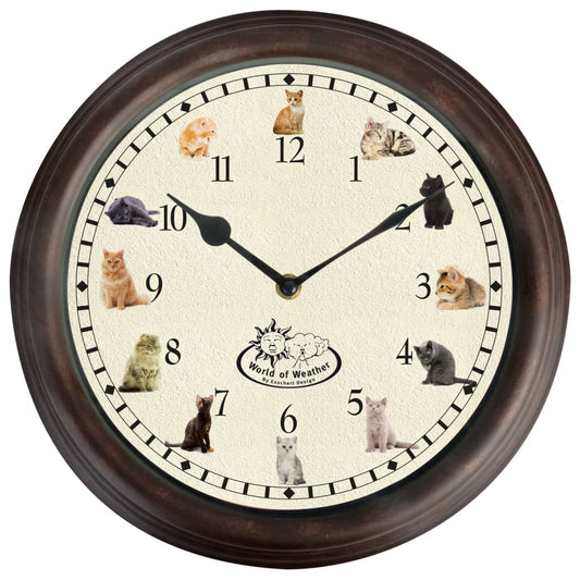 Uhr mit Katzengeräuschen