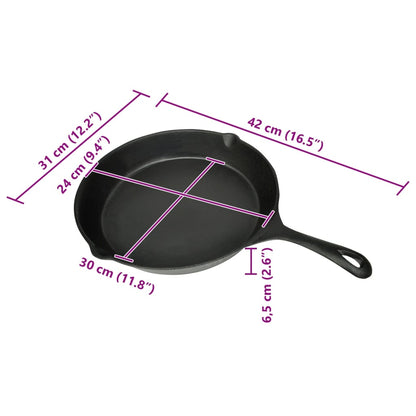 Grillpfanne Gusseisen 30 cm Rund