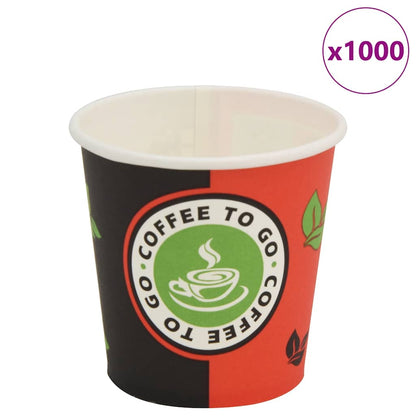 1000 Stk. Einweg-Kaffeebecher Pappe 120 ml (4 oz)