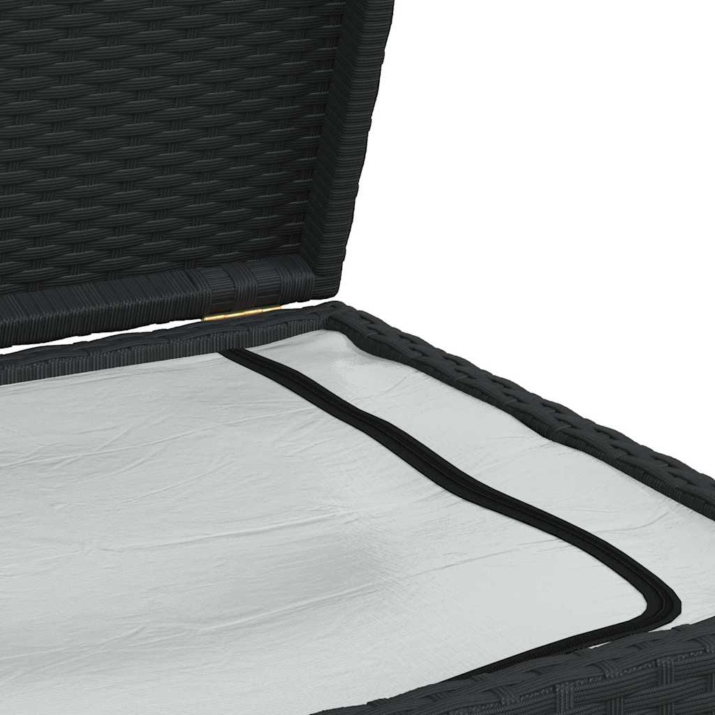 Garten-Auflagenbox Schwarz 120x50x60 cm Poly Rattan