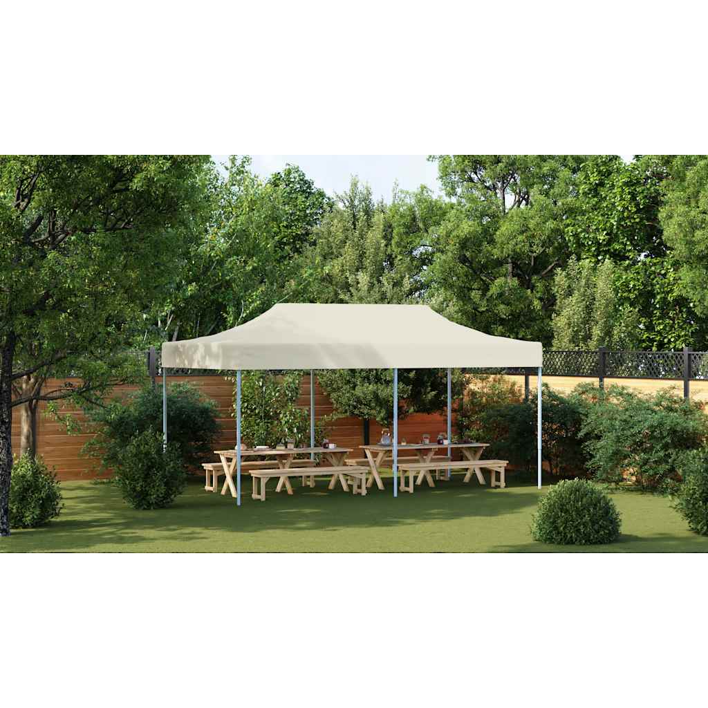 Faltzelt Pop-Up 3x6 m Cremeweiß