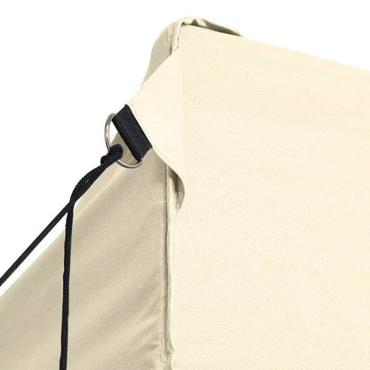Faltzelt Pop-Up mit 4 Seitenteilen 3 x 4,5 m Cremeweiß