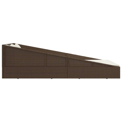 Gartenbett Braun 110x200 cm Poly Rattan
