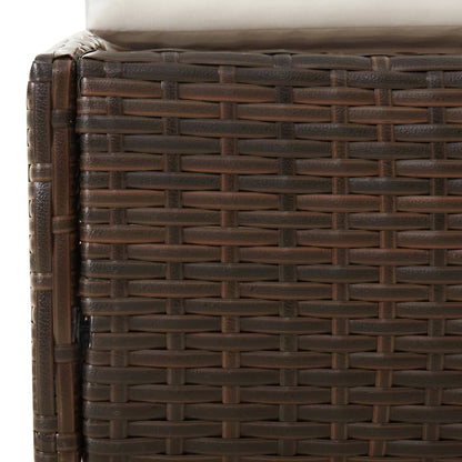 Gartenbett Braun 110x200 cm Poly Rattan