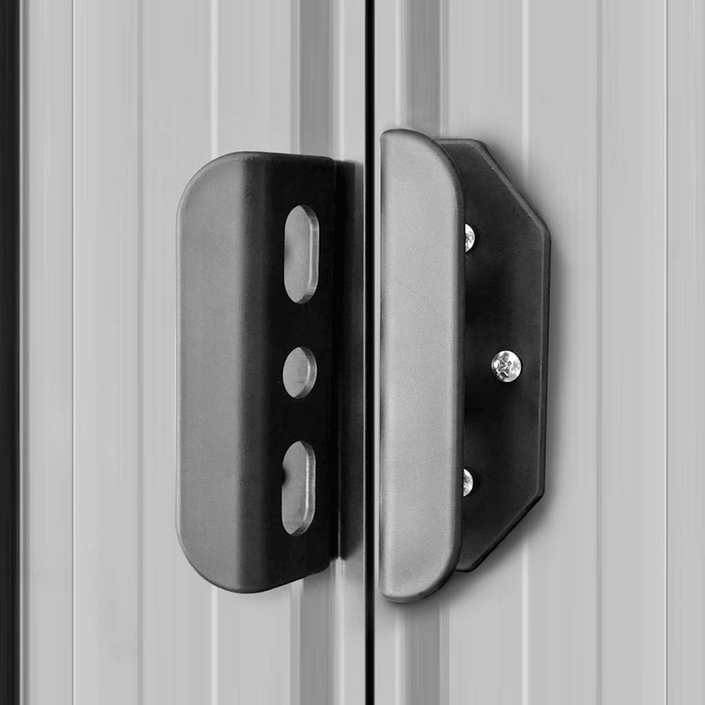 Gartenschuppen Grau Metall 204 x 132 x 186 cm