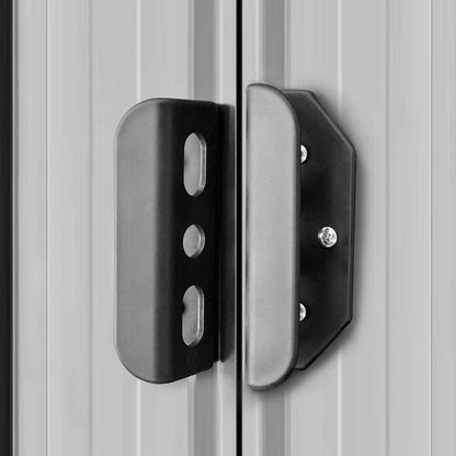 Gartenschuppen Grau Metall 204 x 132 x 186 cm