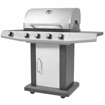 Gas Grill Silber Edelstahl