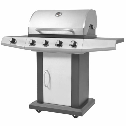 Gas Grill Silber Edelstahl