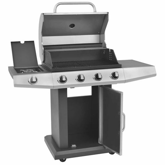 Gas Grill Silber Edelstahl