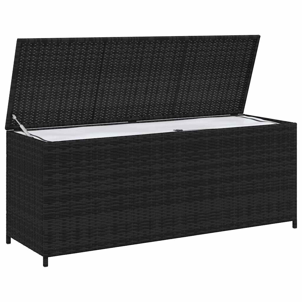 Garden-Auflagenbox Schwarz 150x50x60 cm Poly Rattan