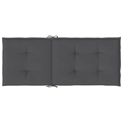 Gartenstuhlauflagen für Hochlehner 2 Stk. Anthrazit 120x50x3 cm