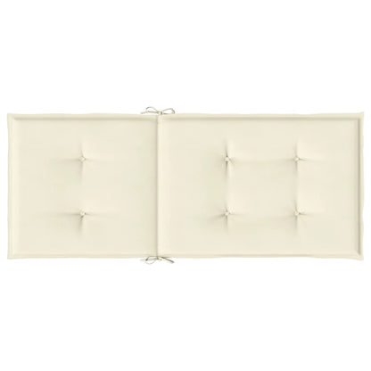 Gartenstuhlauflagen für Hochlehner 4Stk. Creme 120x50x3cm Stoff