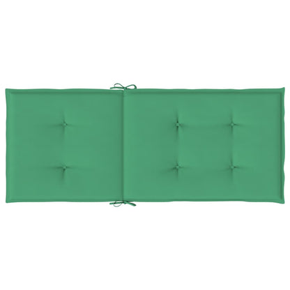 Gartenstuhlauflagen für Hochlehner 2 Stk. Grün 120x50x3cm Stoff