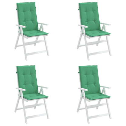 Gartenstuhlauflagen für Hochlehner 4 Stk. Grün 120x50x3cm Stoff