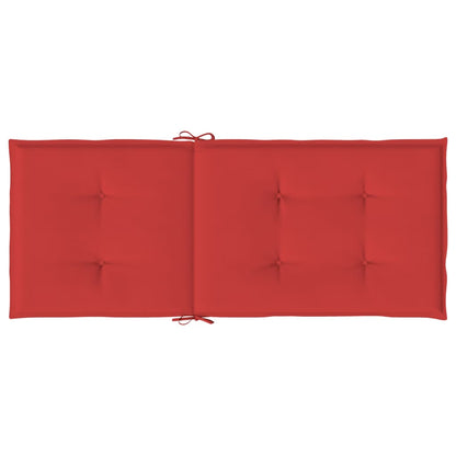 Gartenstuhlauflagen für Hochlehner 4 Stk. Rot 120x50x3 cm Stoff