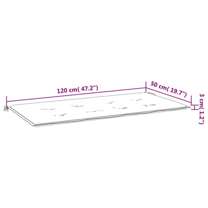 Havebænkepude antracit 120x50x3 cm Oxford stof