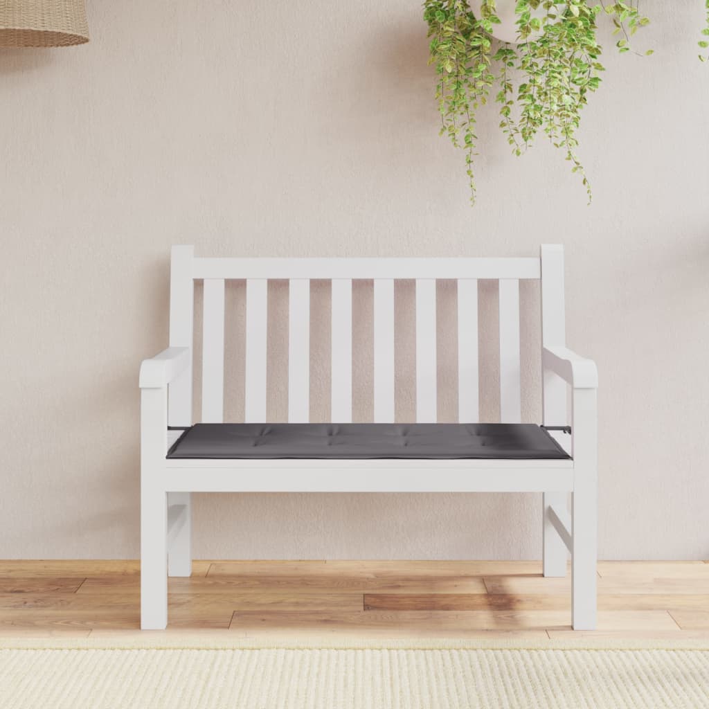 Havebænkepude antracit 120x50x3 cm Oxford stof