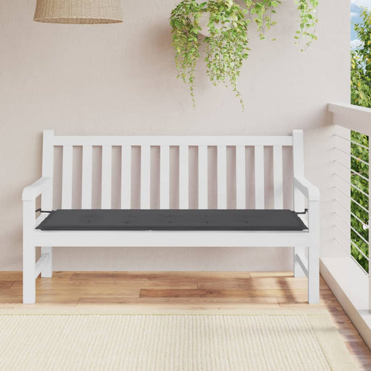 Havebænkepude antracit 150x50x3 cm Oxford stof